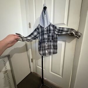 Plaid Kids Shirt with Hood